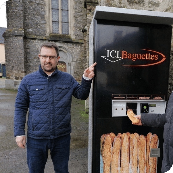 Distributeurs de baguettes de pain qui s'implantent partout